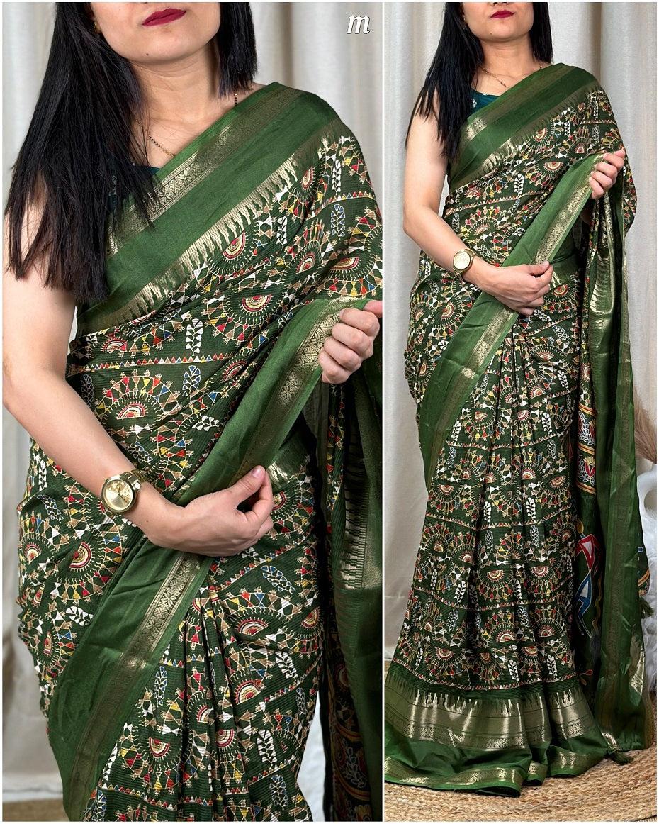 SOFT COTTON DENT SAREE - SWARAAS.IN - Swaraas
