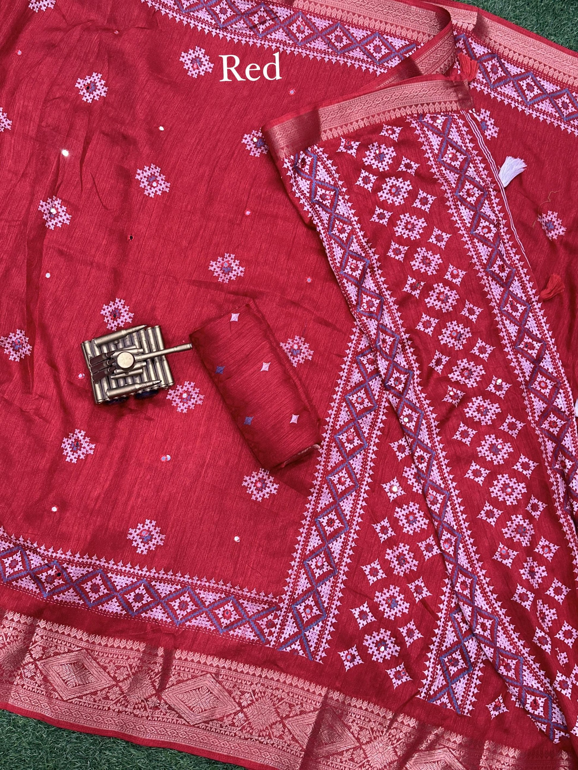 Bunny Crape with self weaving - Swaraas