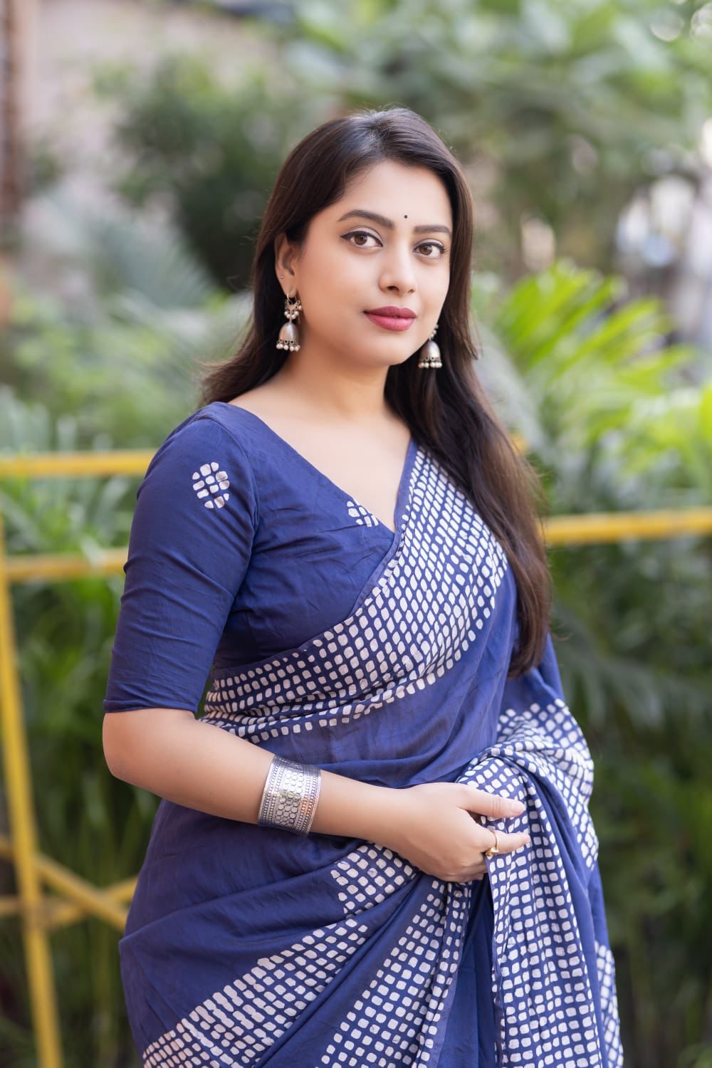 Pure Chanderi Cotton Saree with Traditional Batik Print & Matching Blouse – Lightweight Ethnic Wear | Swaraas.in