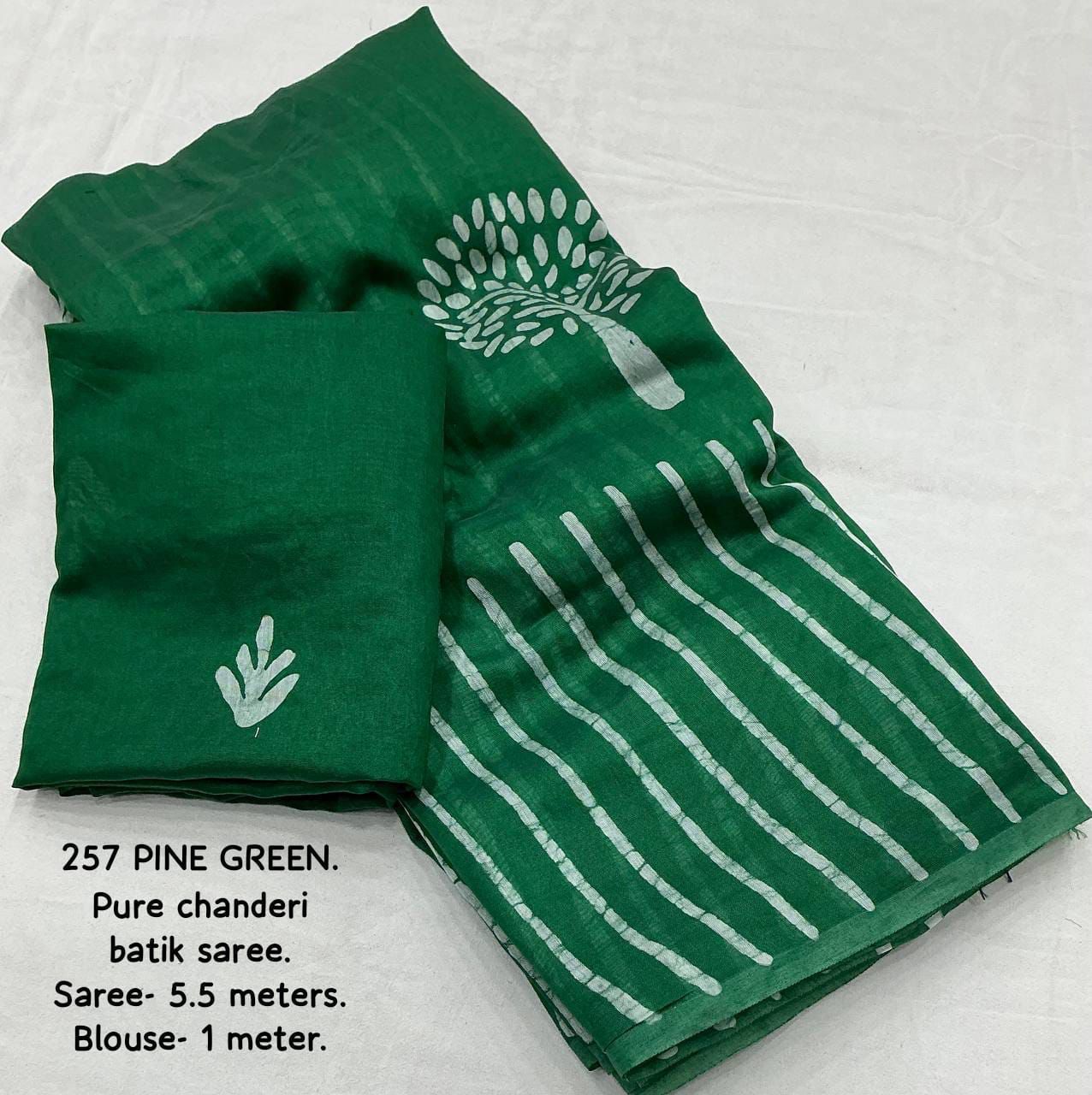 Pure Chanderi Cotton Saree with Hand Batik Print & Tassel Pallu | Elegant Ethnic Wear