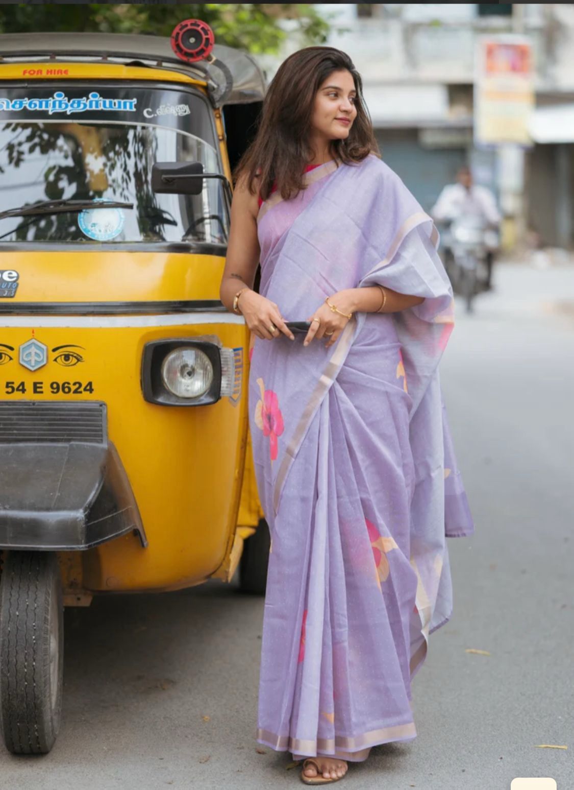 Flower linen | Saree