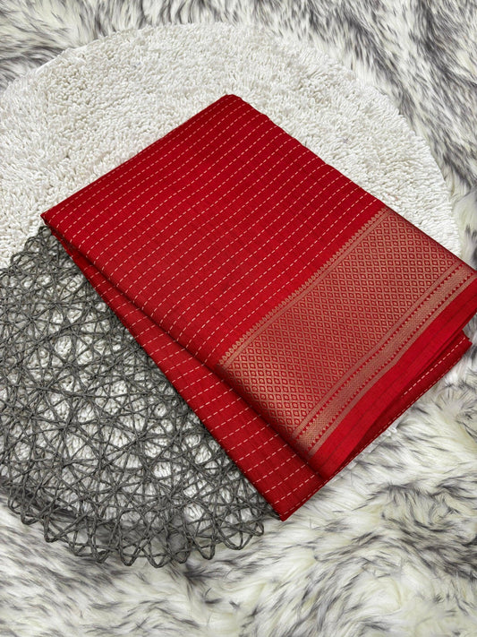 Heavy dola silk saree wwith unique jacquard border - Swaraas