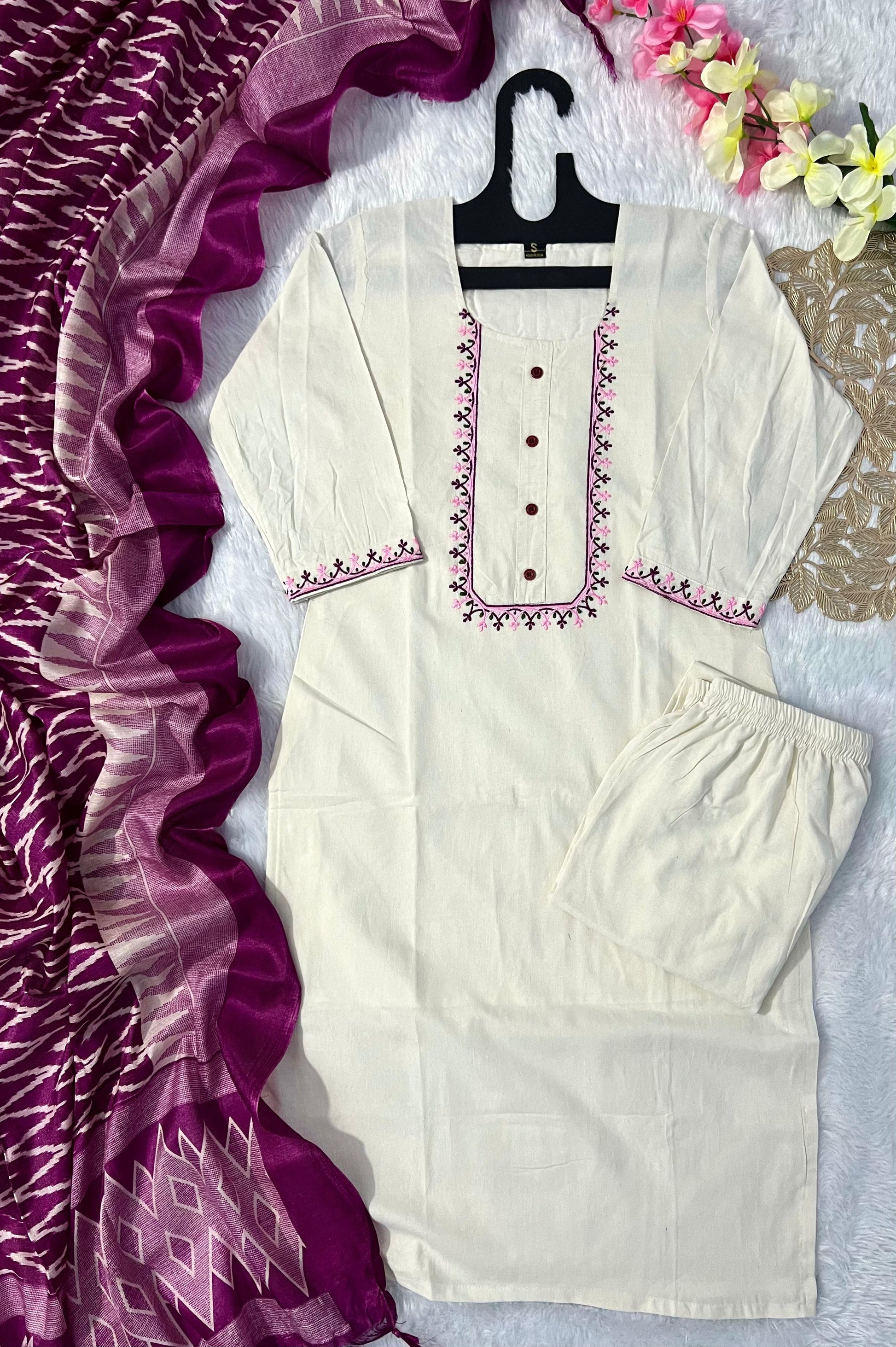 New Designers Kurti Pent Dupatta Set - Swaraas