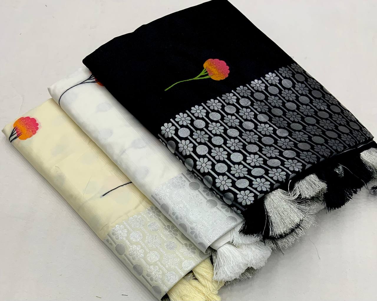 New soff silk woven saree catalog - Swaraas