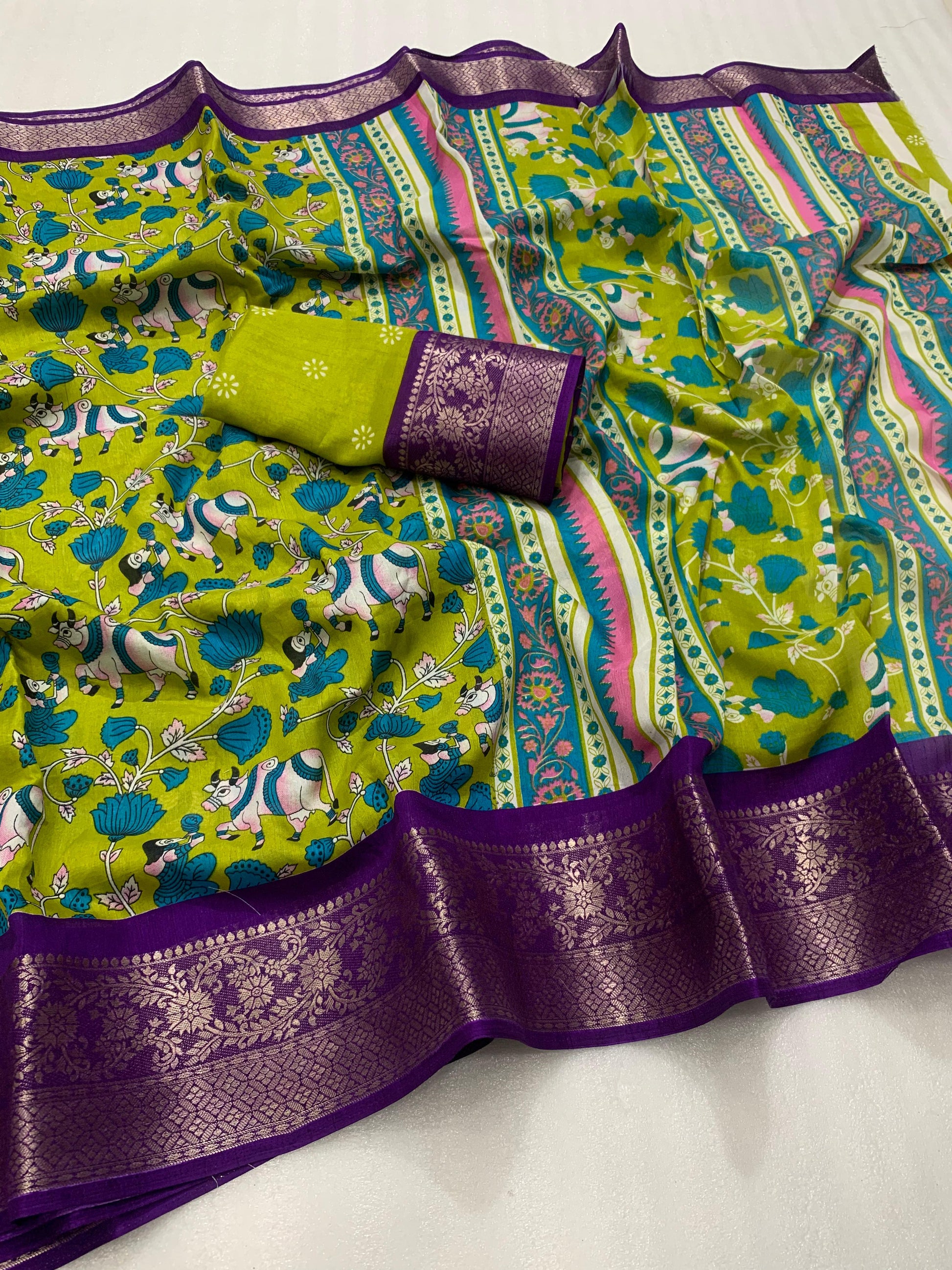 Soft Heavy Dolla Silk Fabric saree - Swaraas