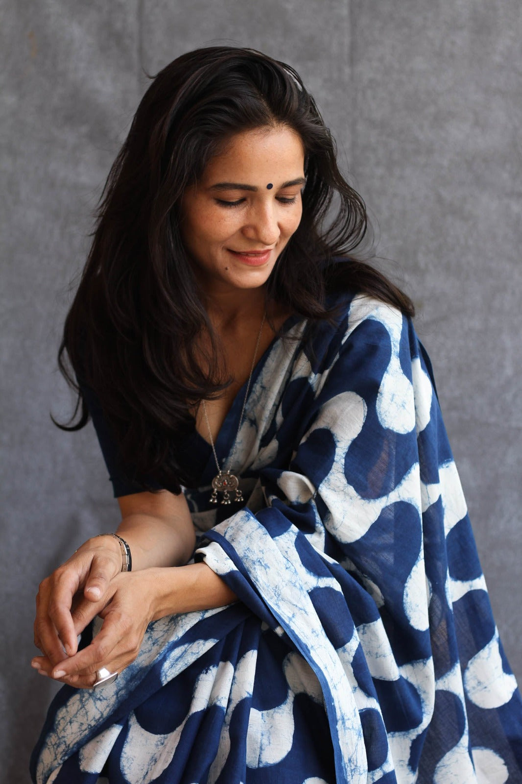 Soft Chanderi Cotton Saree with Digital Print Stripe - Swaraas