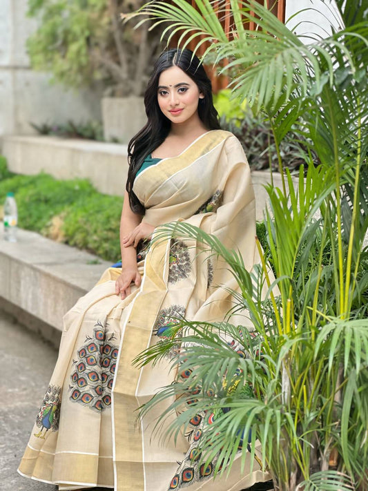 New south super hit peacock Design saree - Swaraas