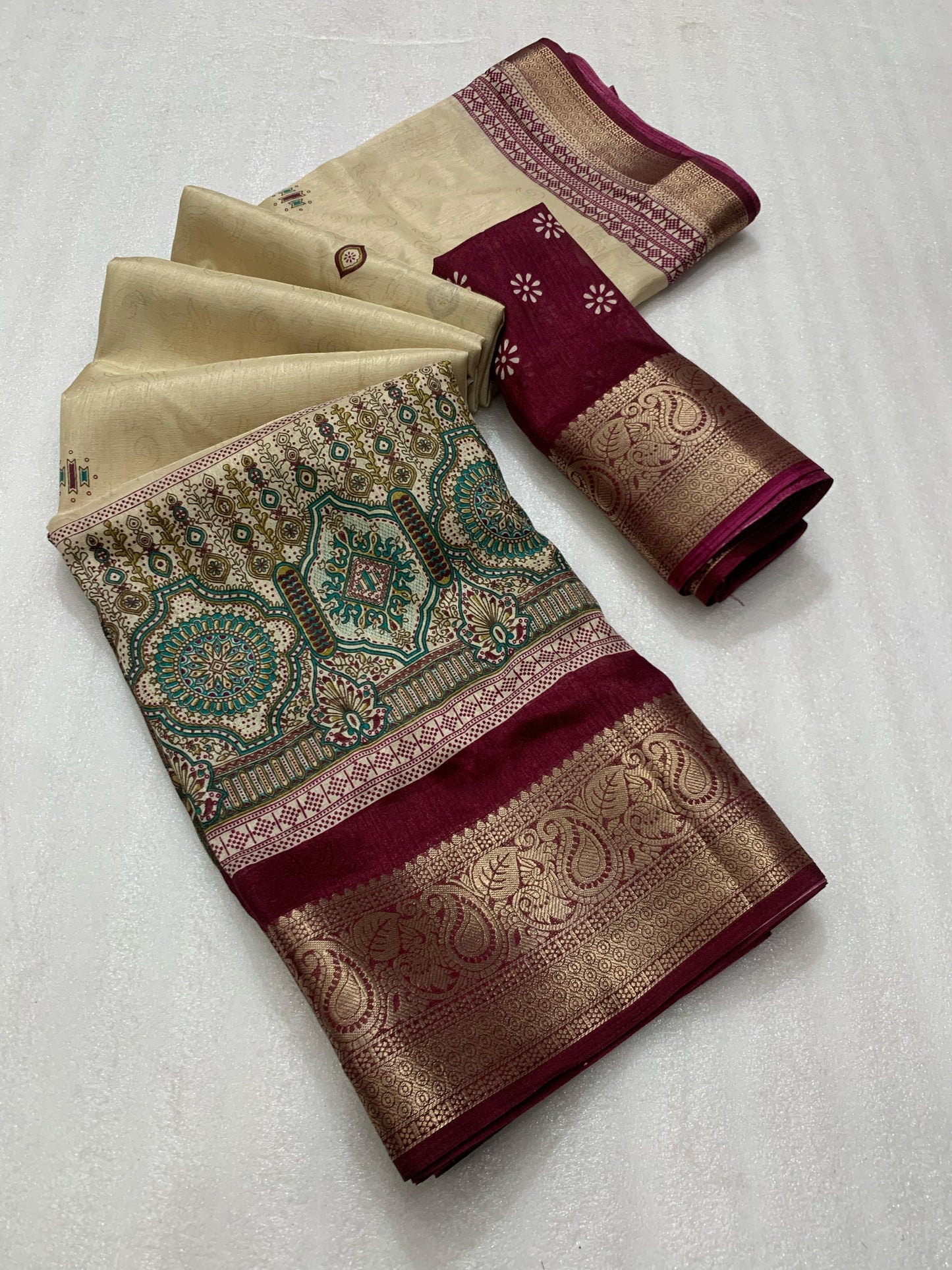 pure benny cotton saree with jacquard border