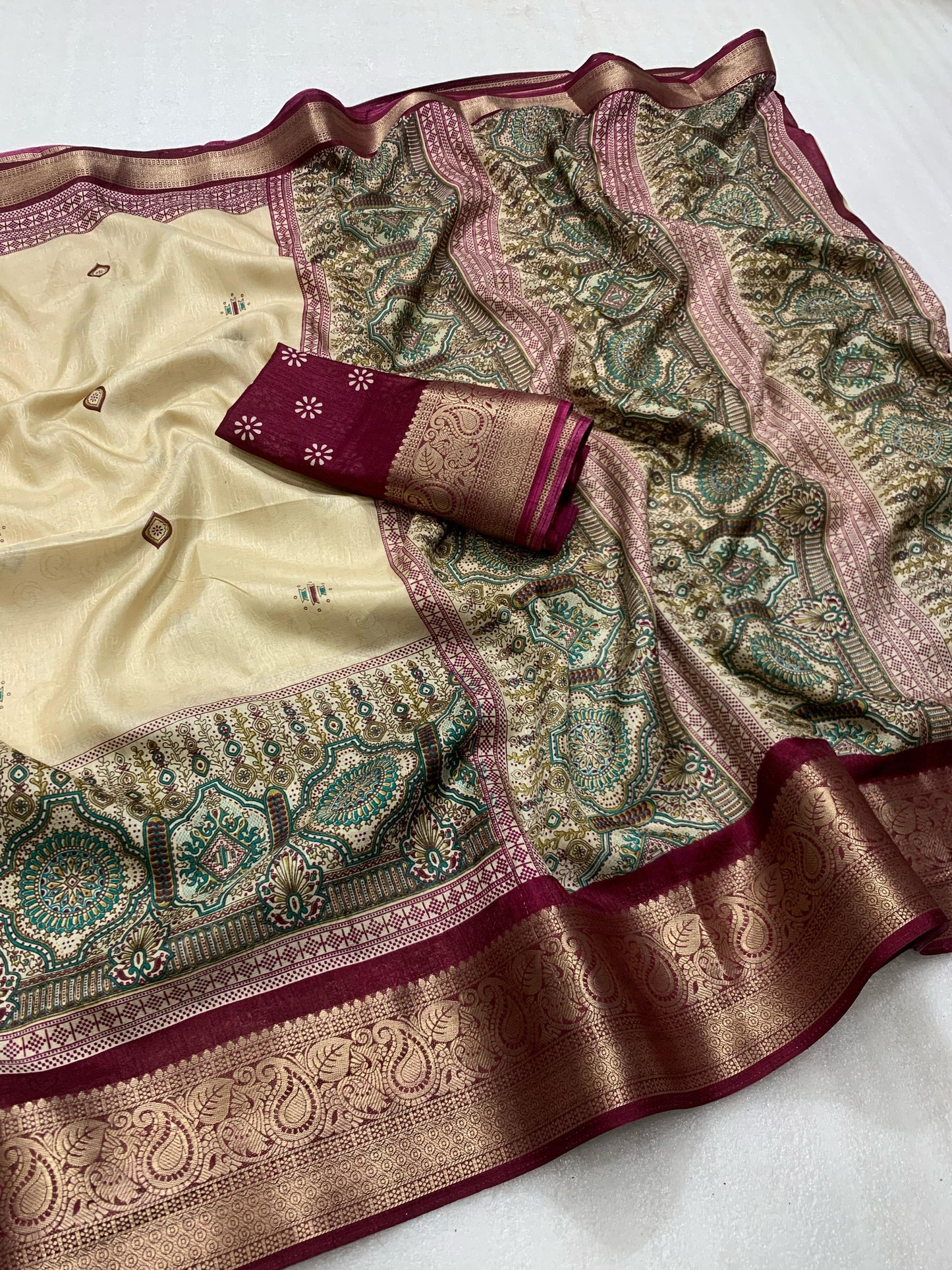 pure benny cotton saree with jacquard border