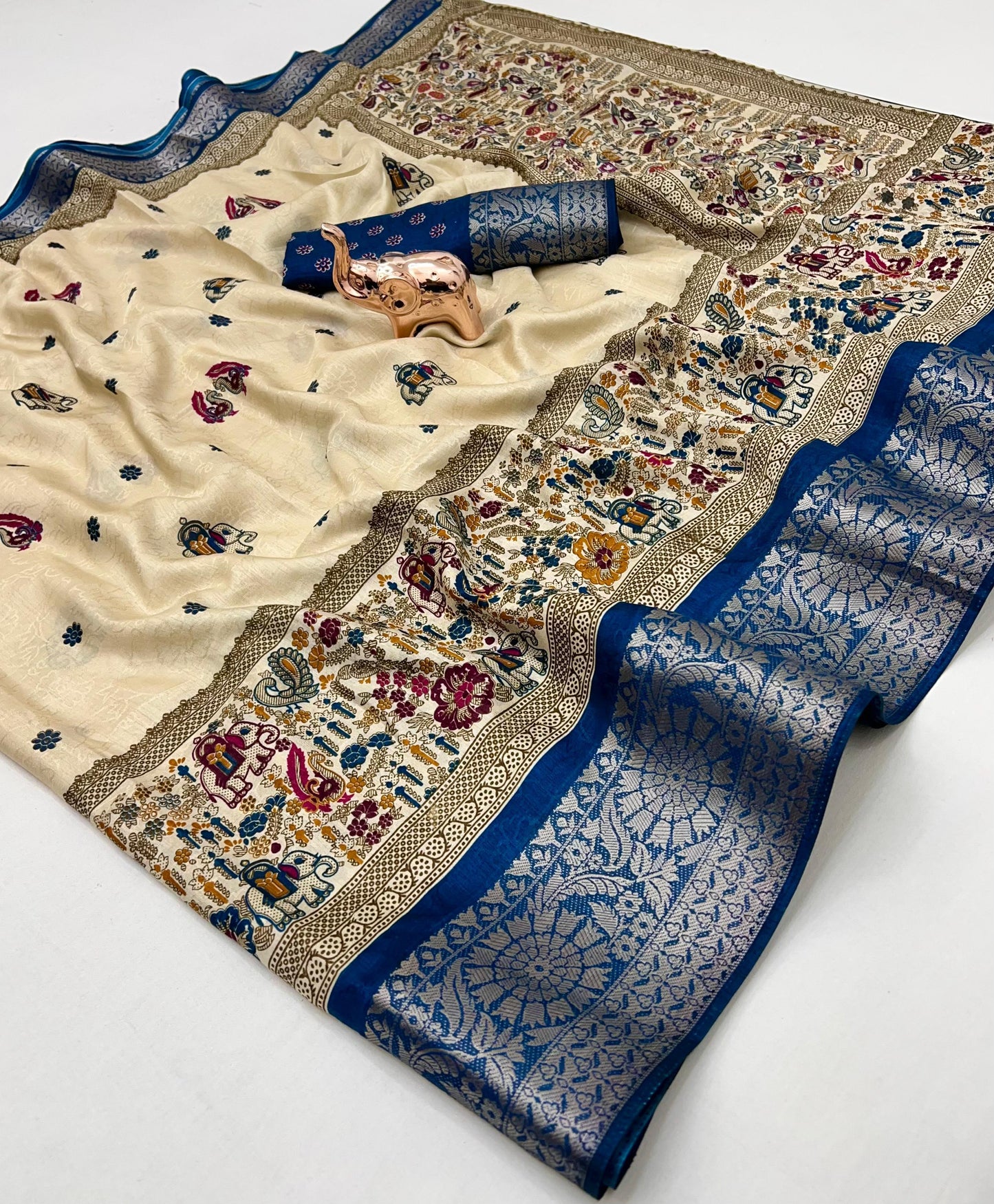 pure benny cotton saree with jacquard border.