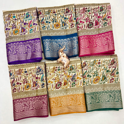 Pure Benny Cotton Saree with Elegant Jacquard Border – Lightweight Daily & Office Wear Saree | Swaraas.in