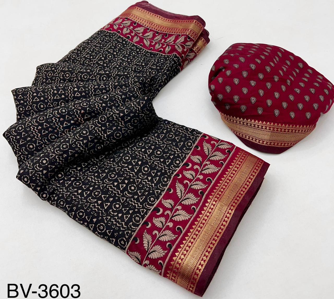Soft Mul Cotton with Designer Patola printed & Zari border