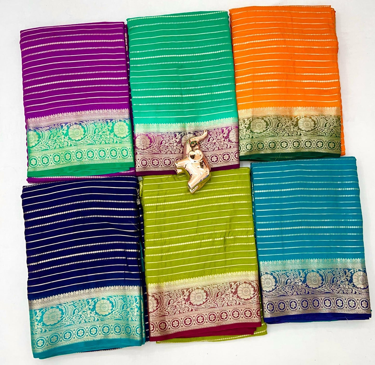 Heavy marshmellow hand dyeing saree with beautiful all over self weaving and contrast designed pallu