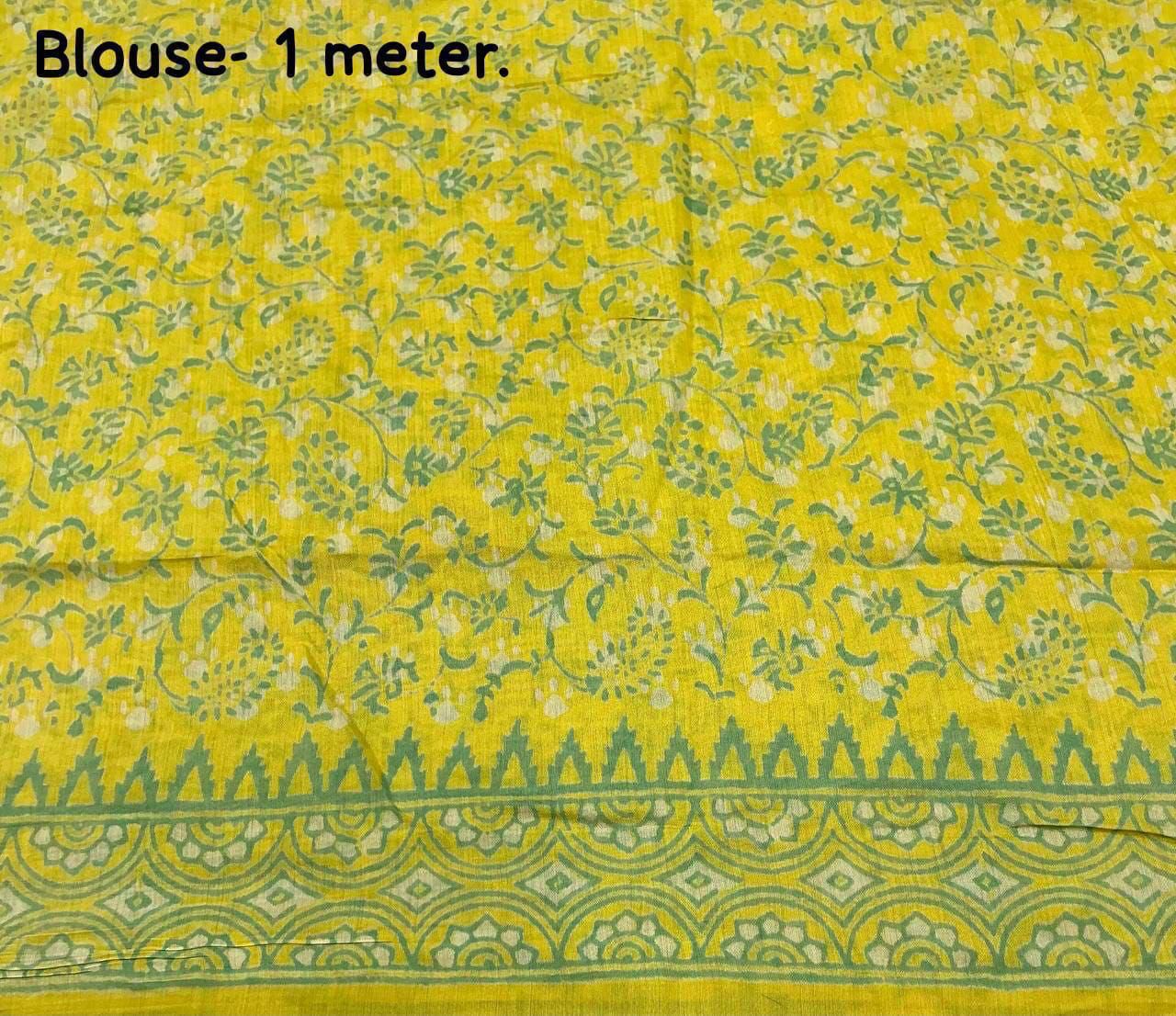 Pure Chanderi Cotton Shibori Saree with Hand-Tied Contrast Pattern & Matching Shibori Border
