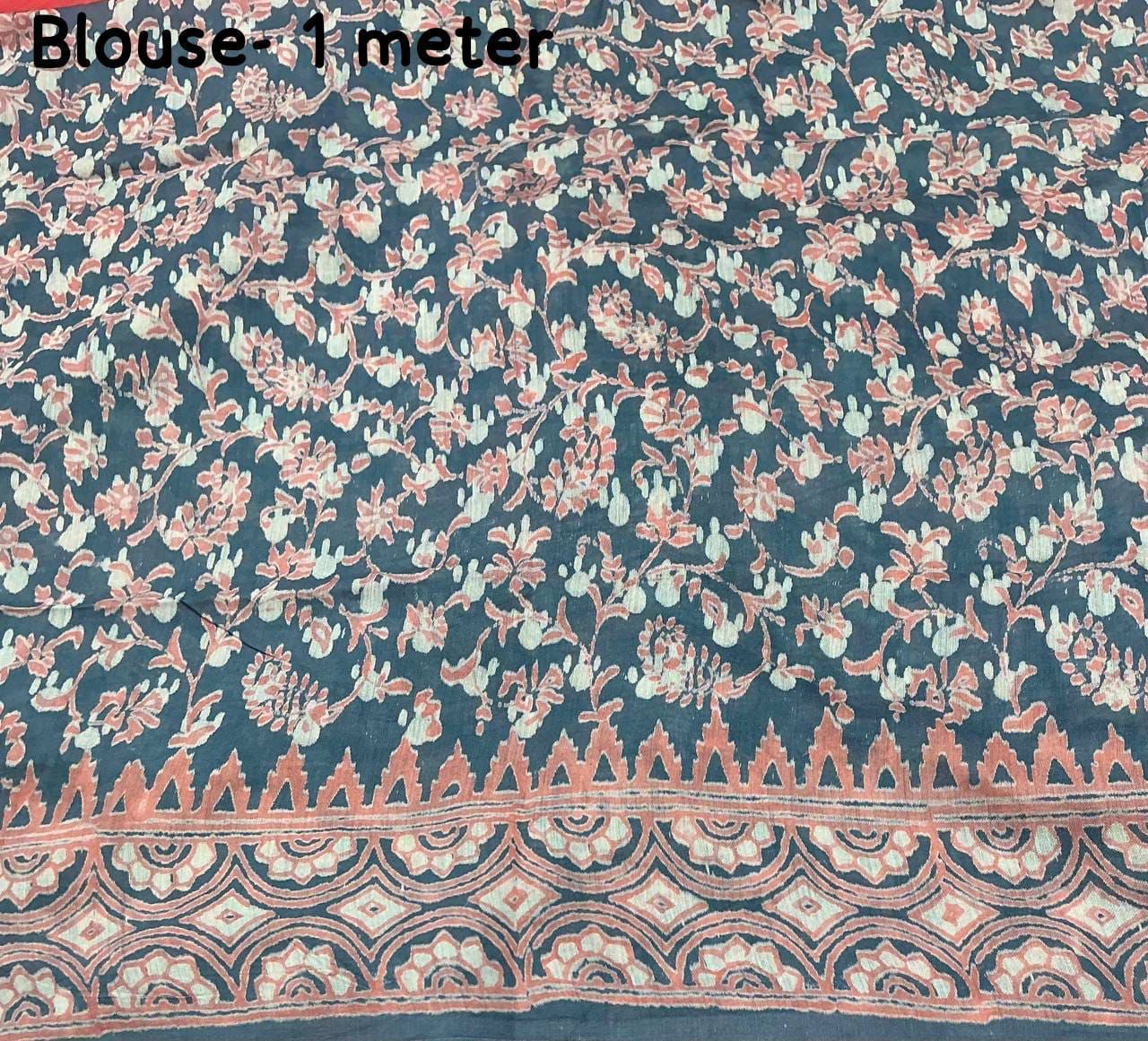 Pure Chanderi Cotton Shibori Saree with Hand-Tied Contrast Pattern & Matching Shibori Border