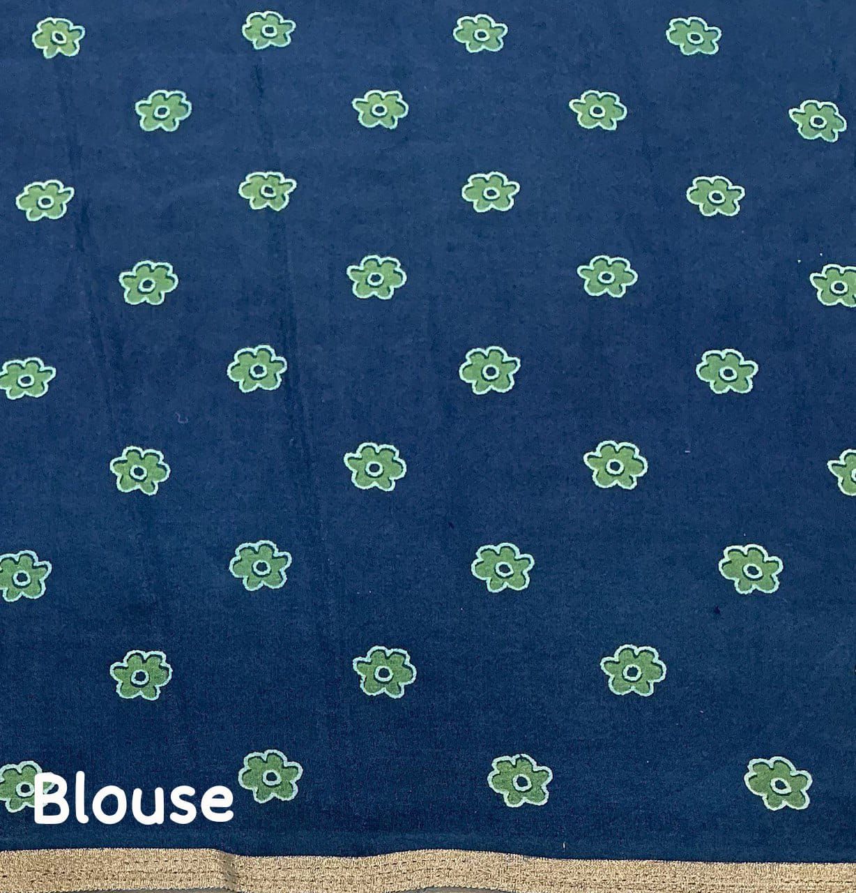 Ajrakh Print Soft Cotton-Feel Saree with blouse – 6.3 Meters