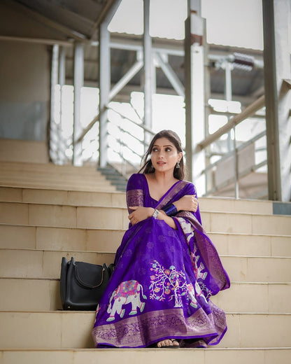 VIRANSHI | heavy Tussur Silk Saree with Zaal pattern all over Saree