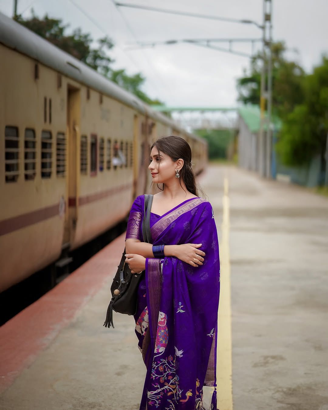 VIRANSHI | heavy Tussur Silk Saree with Zaal pattern all over Saree