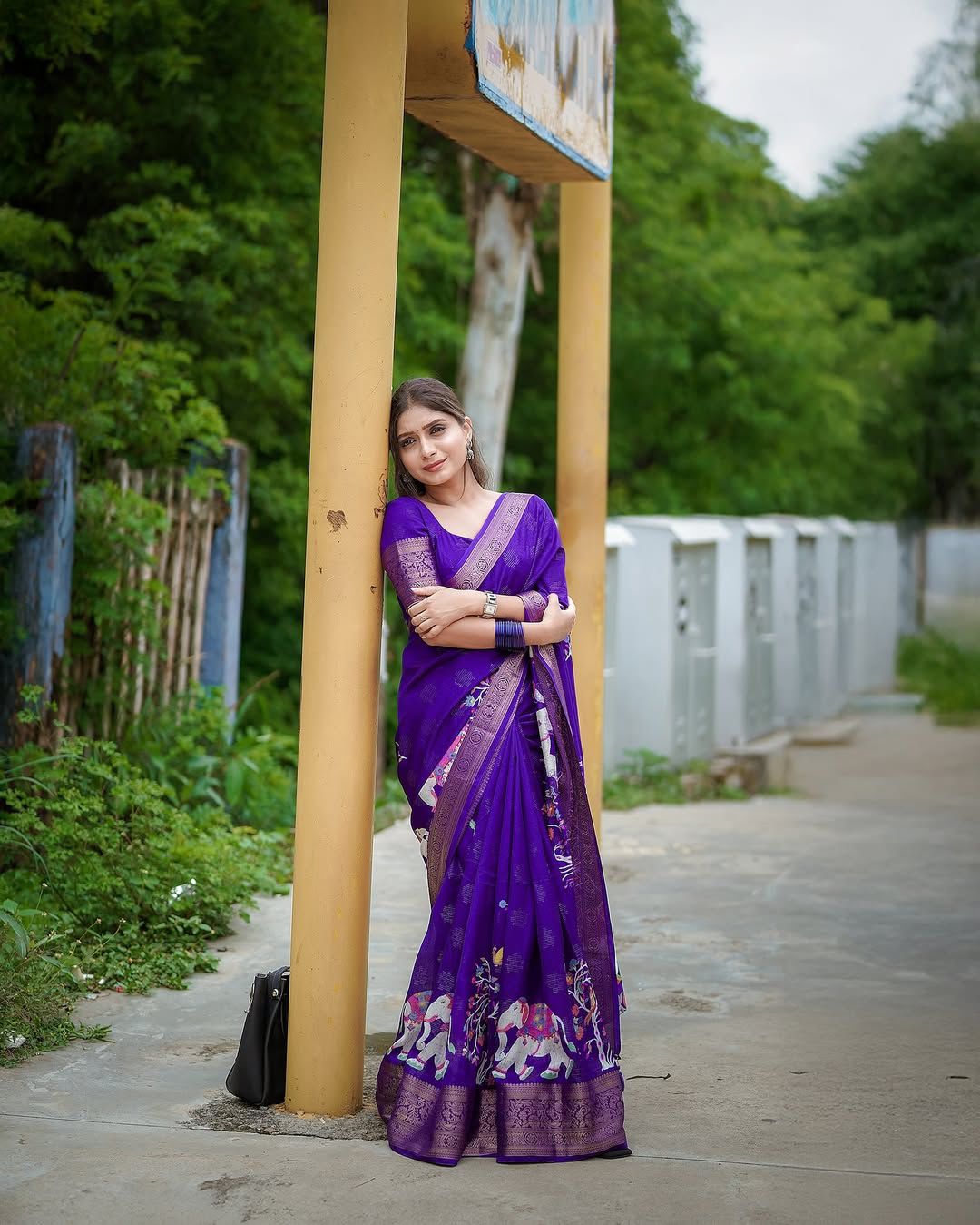 VIRANSHI | heavy Tussur Silk Saree with Zaal pattern all over Saree