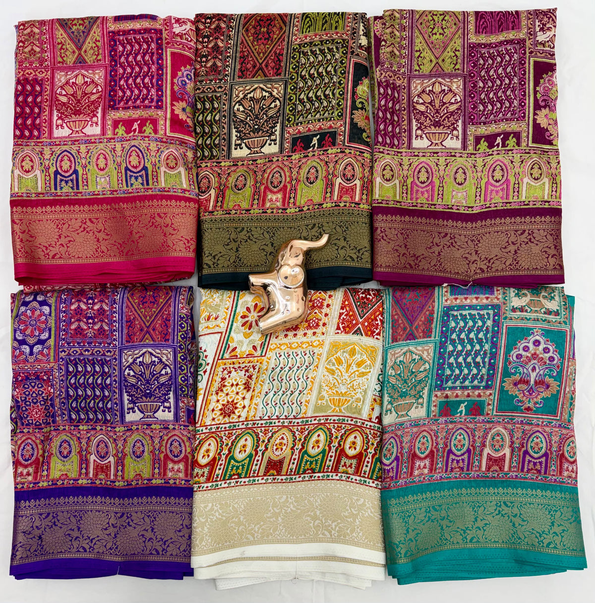 Dola Silk Saree with Multicolour Traditional Motifs and Ornate Border, 6.3 Metres with Running Blouse for Festive Wear