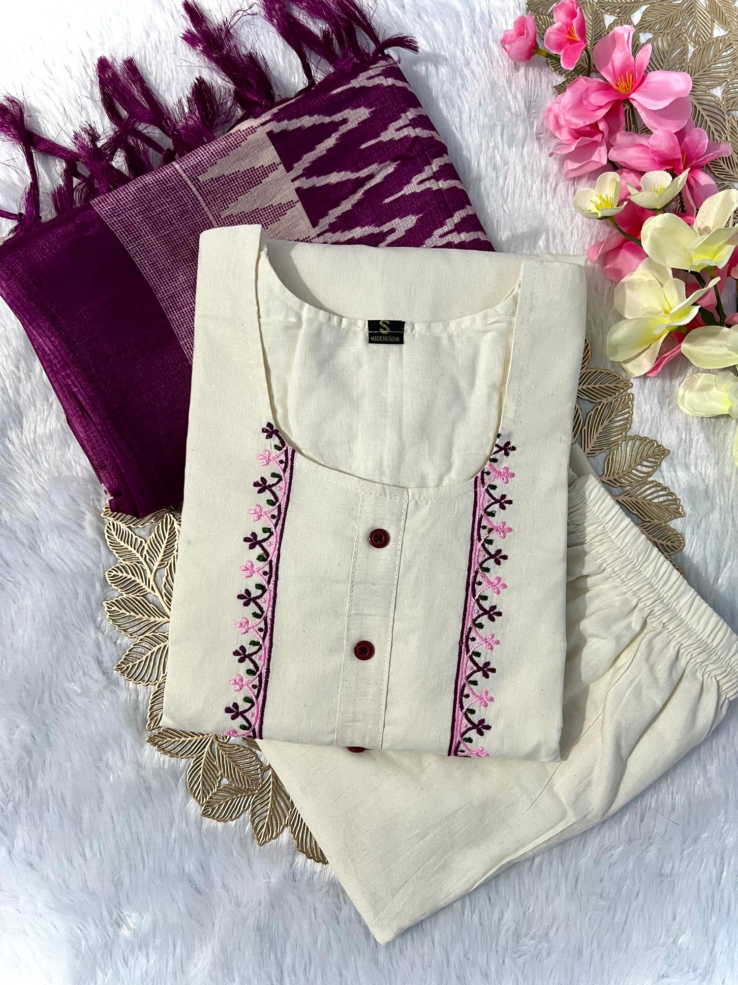 New Designers Kurti Pent Dupatta Set - Swaraas