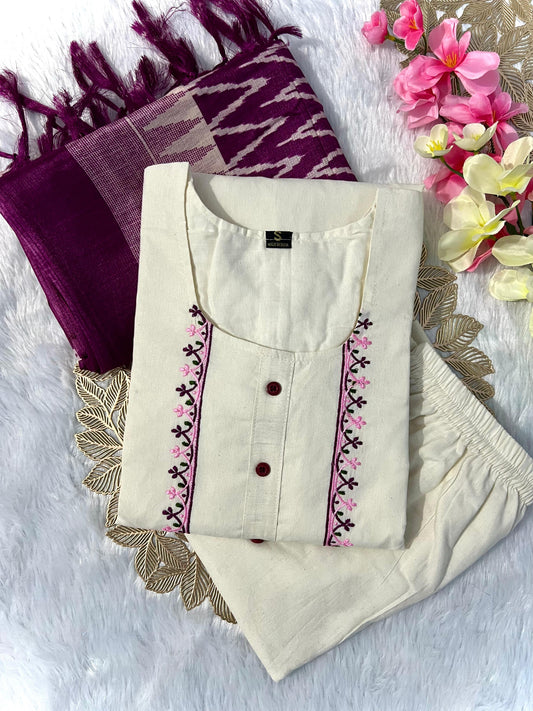 New Designers Kurti Pent Dupatta Set