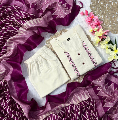 New Designers Kurti Pent Dupatta Set - Swaraas