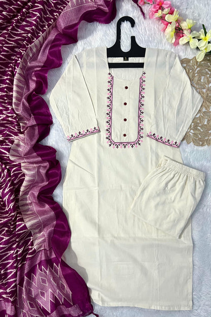 New Designers Kurti Pent Dupatta Set - Swaraas