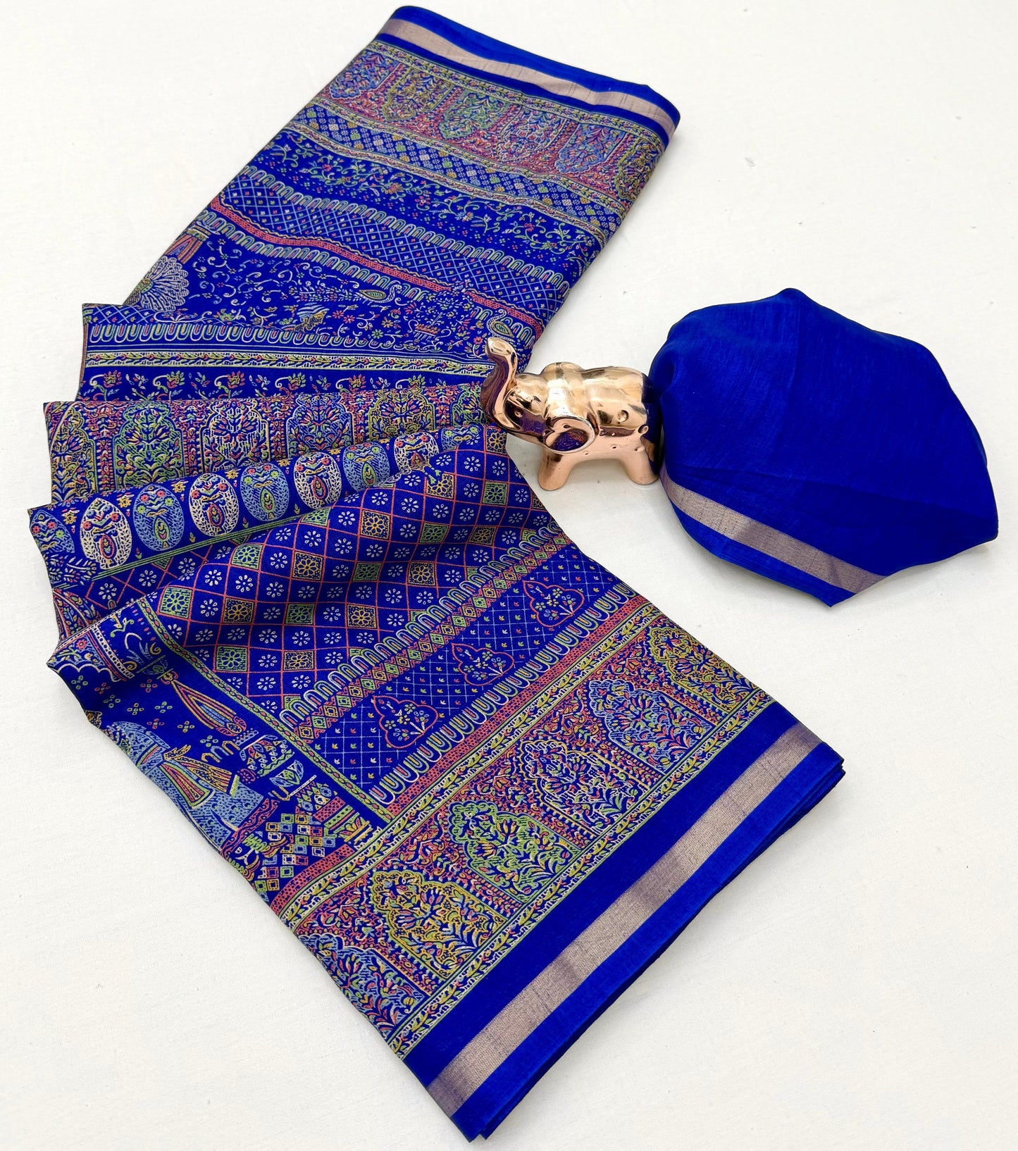 Women Printed Saree with Blouse Piece