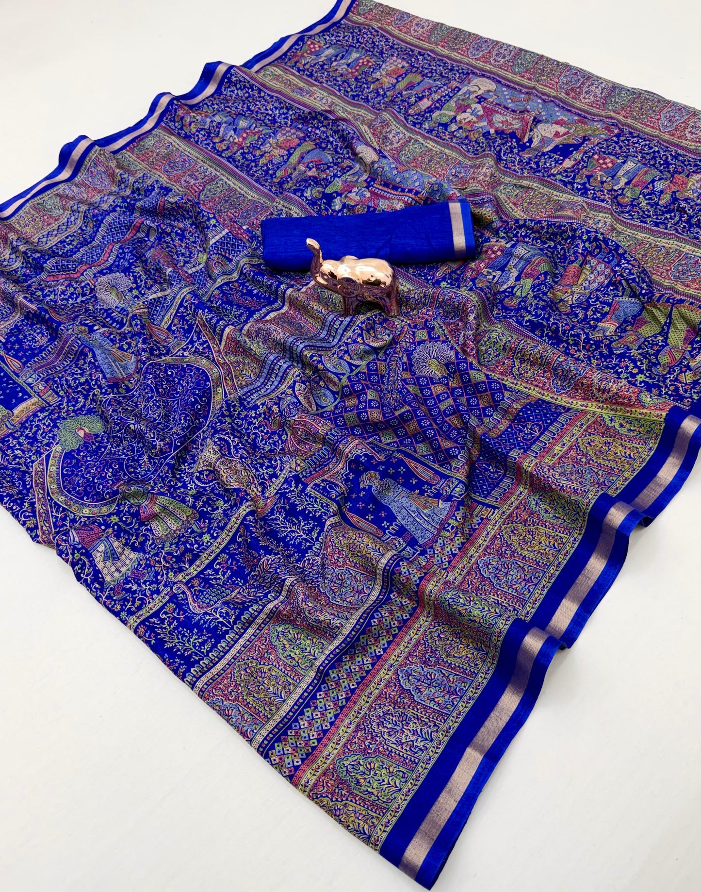 Women Printed Saree with Blouse Piece