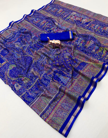 Women Printed Saree with Blouse Piece