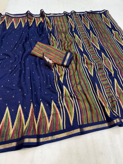 Women Printed Saree with Blouse Piece