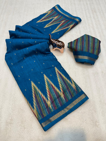 Women Printed Saree with Blouse Piece