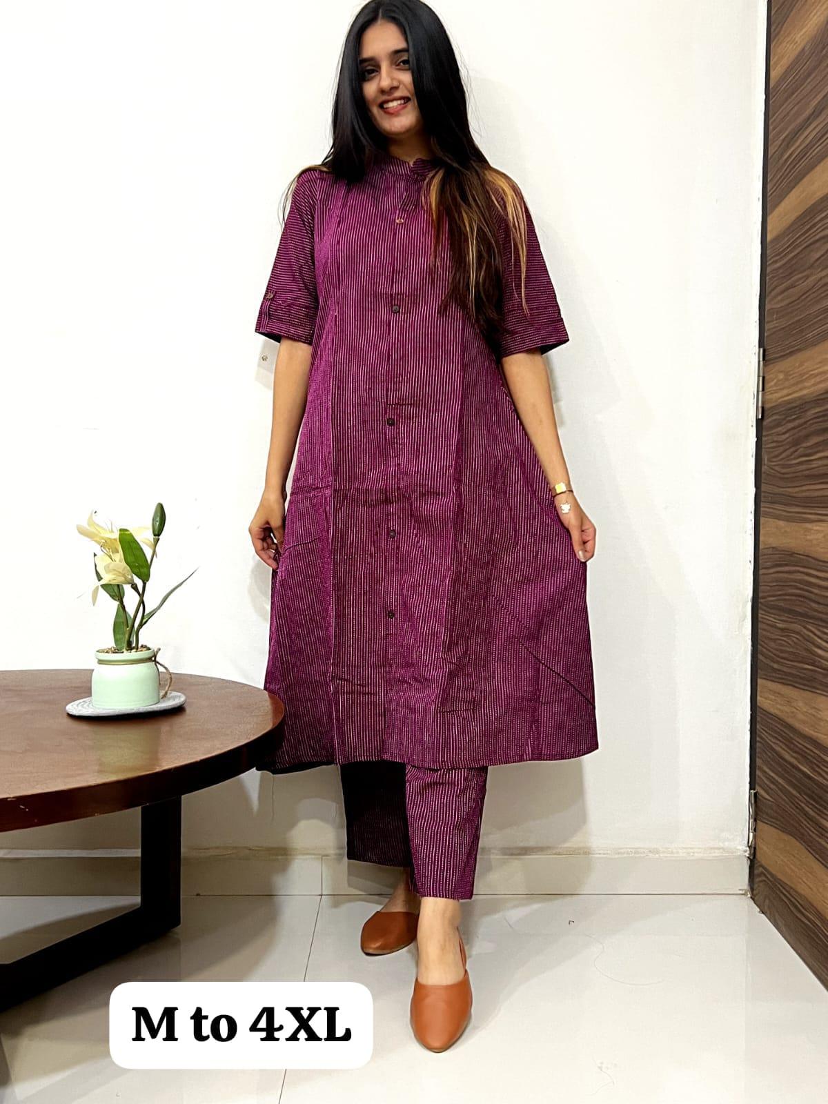 Featuring beautiful Heavy 2pcs Suit which is beautifully decorated with khata aline kurti .It is paired with matching pants