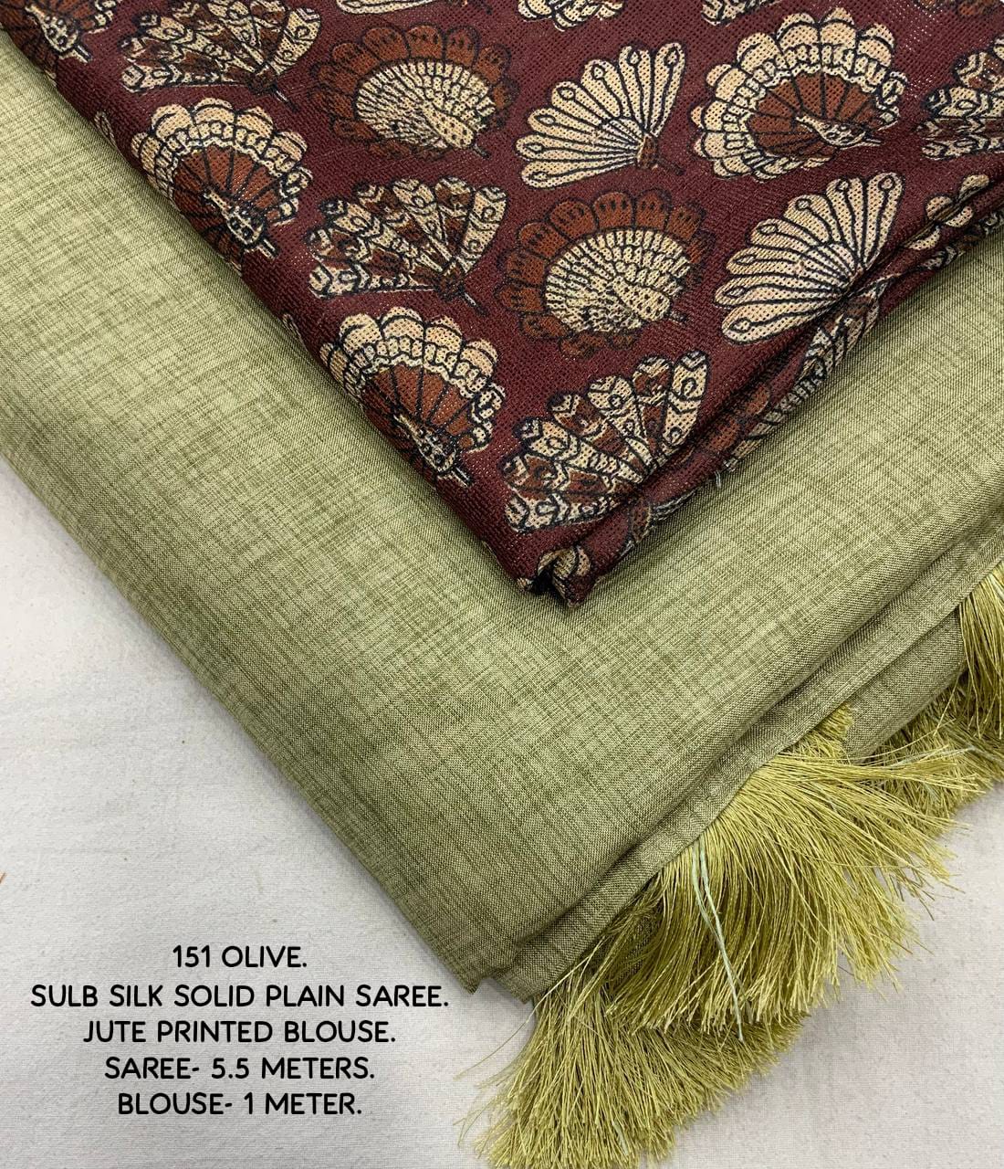 Soft solid plain saree with slub woven design in poly manipuri silk