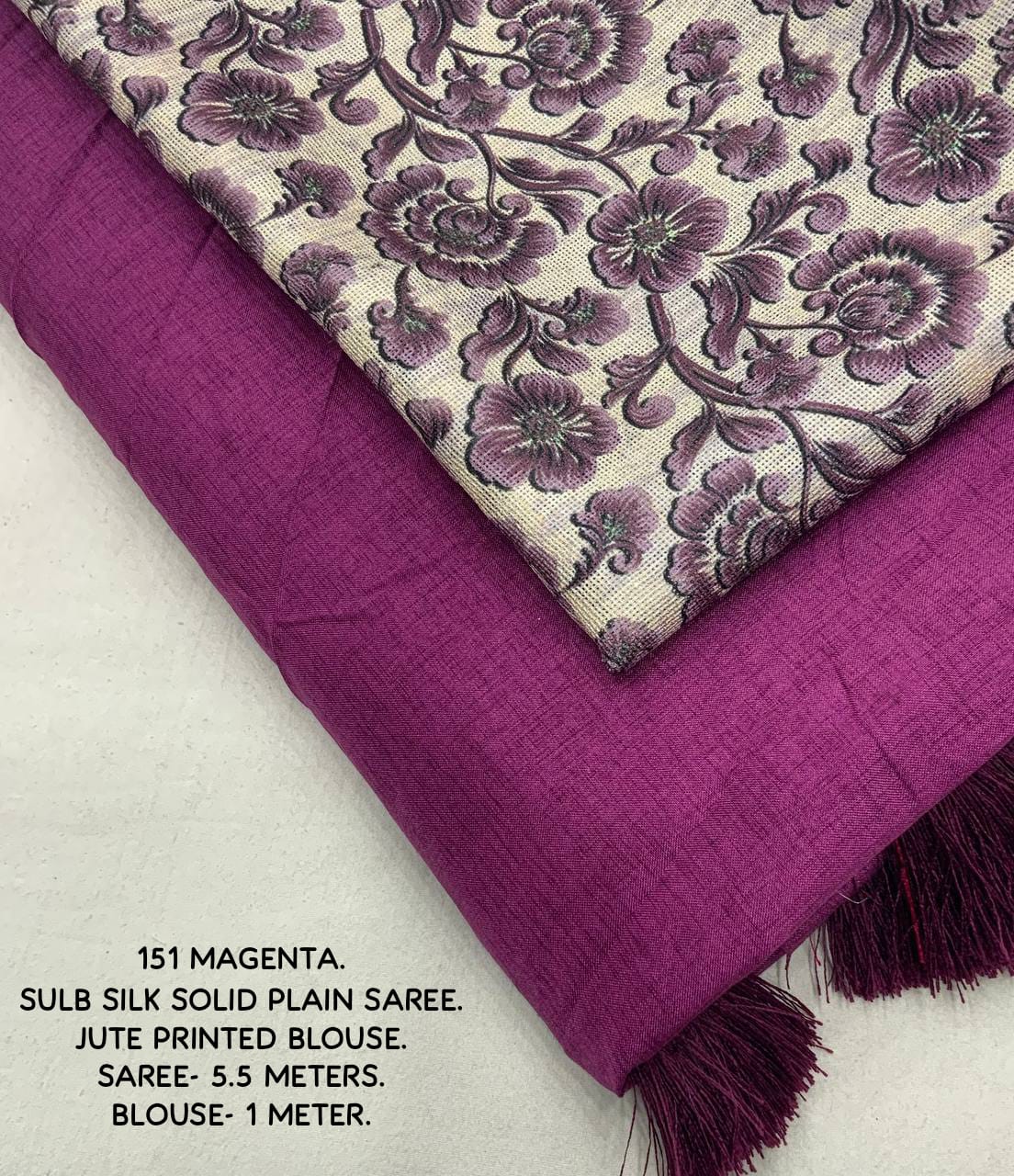 Soft solid plain saree with slub woven design in poly manipuri silk