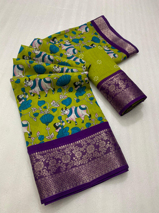 Soft Heavy Dolla Silk Fabric saree - Swaraas