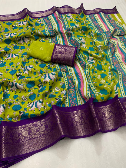 Soft Heavy Dolla Silk Fabric saree - Swaraas