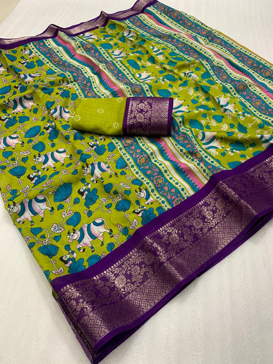 Soft Heavy Dolla Silk Fabric saree - Swaraas
