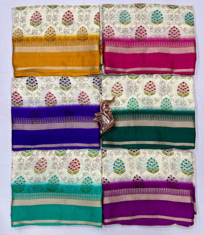 Fancy Soft Cotton Blend Saree with Batik Print, Multi-Sequins Work & Kalamkari Pallu – With Printed Blouse