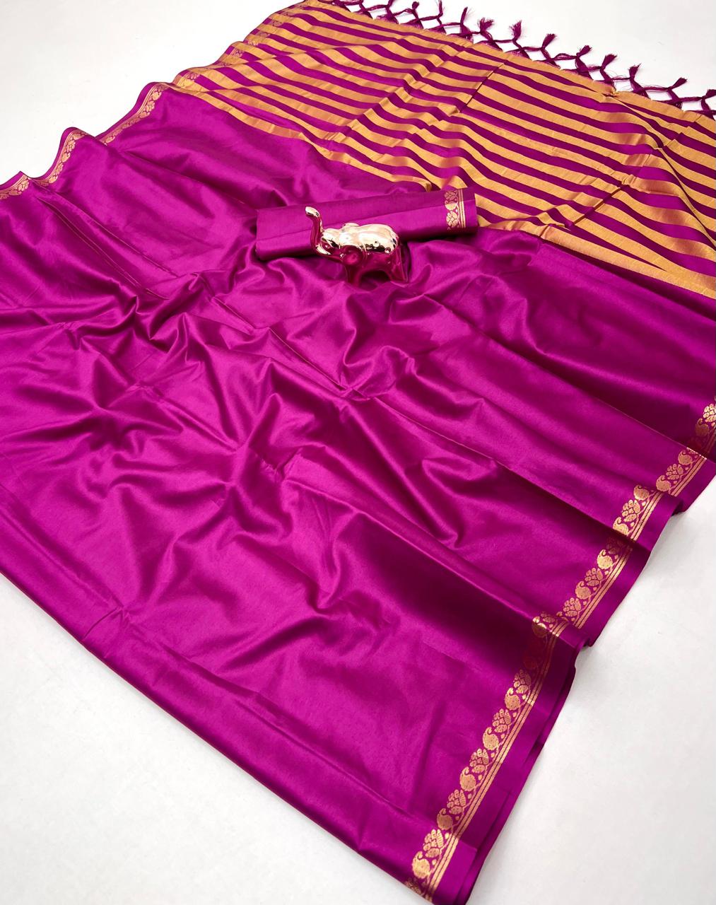 Pure mysure silk 5/5  mango jari Fancy Border Sarees chit pallu