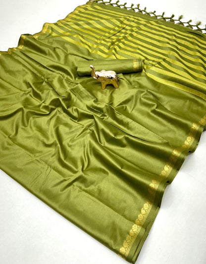 Pure mysure silk 5/5  mango jari Fancy Border Sarees chit pallu