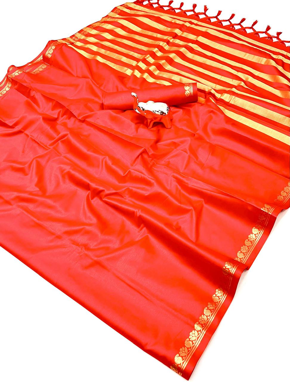 Pure mysure silk 5/5  mango jari Fancy Border Sarees chit pallu