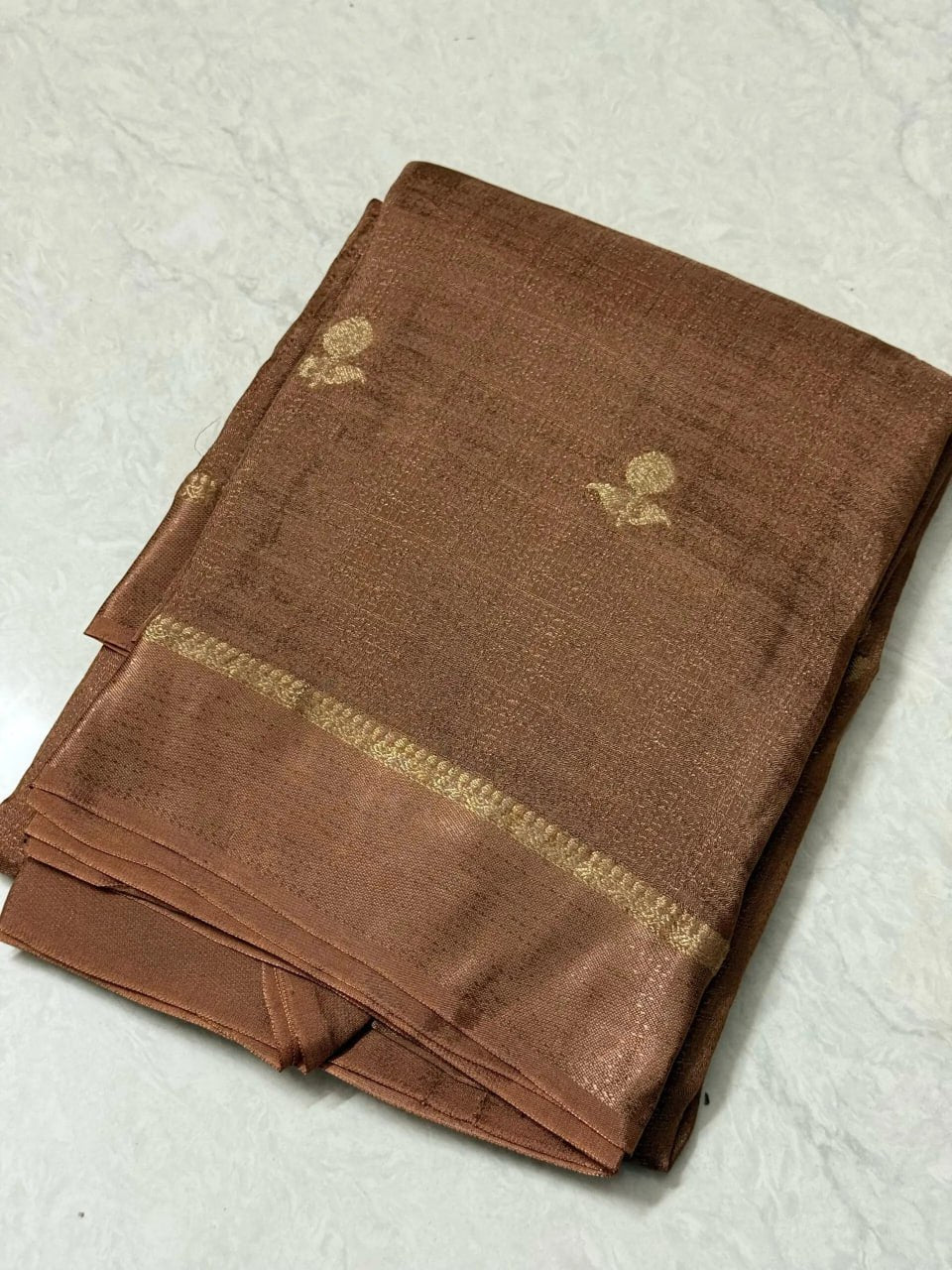 Pure Khadi Viscose Sartin Border Georgette, crafted for New Trends 🪷