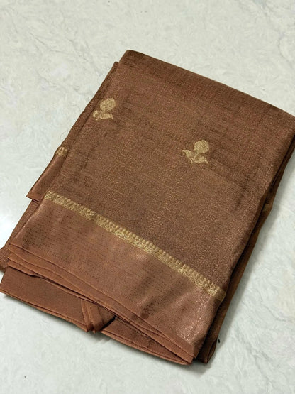 Pure Khadi Viscose Sartin Border Georgette, crafted for New Trends 🪷