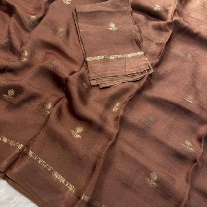 Pure Khadi Viscose Sartin Border Georgette, crafted for New Trends 🪷