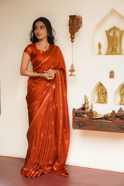 Pure Khadi Viscose Sartin Border Georgette, crafted for New Trends 🪷