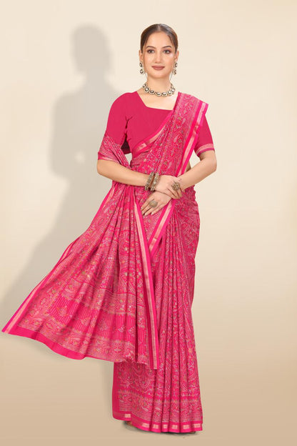 Pure Soft Tussar Silk Kashmiri Printed Saree with Rich Pallu & Golden Border | Elegant Traditional Wear