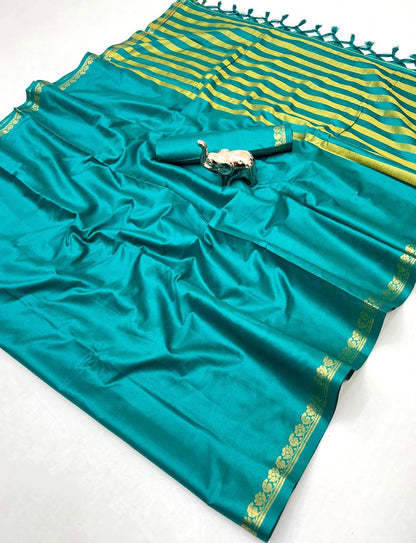 Pure mysure silk 5/5  mango jari Fancy Border Sarees chit pallu